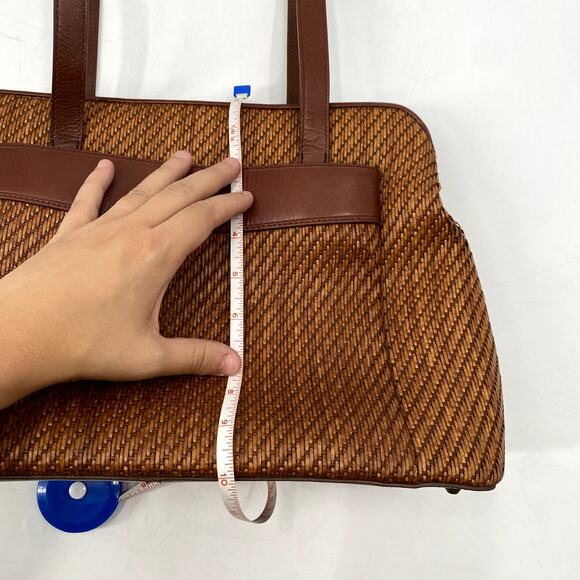 Fossil brown straw weaved vintage bag - Picture 9 of 9